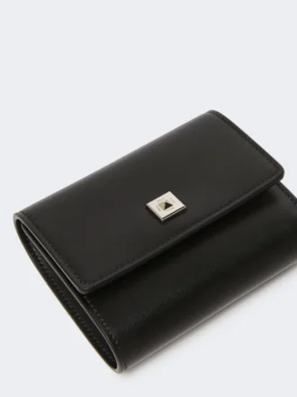 Monedero de piel, negro