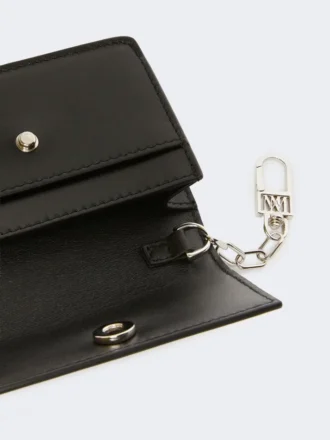 Monedero de piel, negro