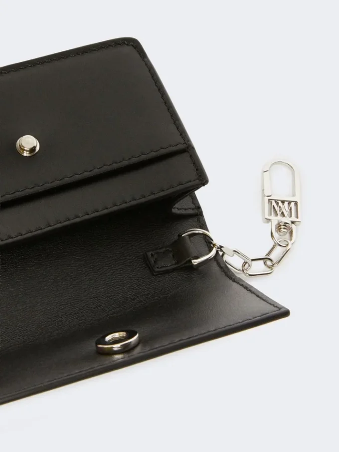 Monedero de piel, negro Monedero de piel, negro