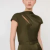 Mono de satén reverso, verde musgo