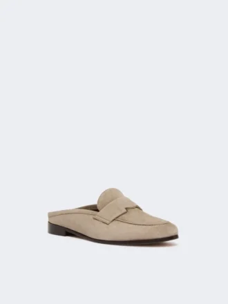 Mules de ante, color barro