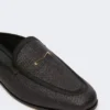 Mules de lona con efecto rafia, negras Mules de lona con efecto rafia, negras