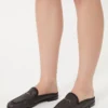 Mules de lona con efecto rafia, negras Mules de lona con efecto rafia, negras