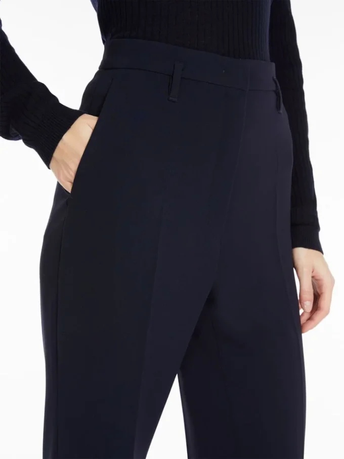 Pantalones acampanados de cady, azul marino Pantalones acampanados de cady, azul marino