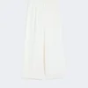 Pantalones anchos de algodón y lino, blancos