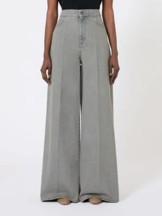 Pantalones anchos de denim, negros