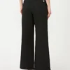 Pantalones anchos de sarga de algodón, negros Pantalones anchos de sarga de algodón, negros