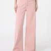 Pantalones anchos de sarga de algodón, rosa Pantalones anchos de sarga de algodón, rosa