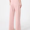 Pantalones anchos de sarga de algodón, rosa Pantalones anchos de sarga de algodón, rosa