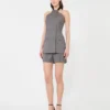Pantalones cortos de gabardina de lana, gris medio Pantalones cortos de gabardina de lana, gris medio