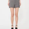 Pantalones cortos de gabardina de lana, gris medio Pantalones cortos de gabardina de lana, gris medio
