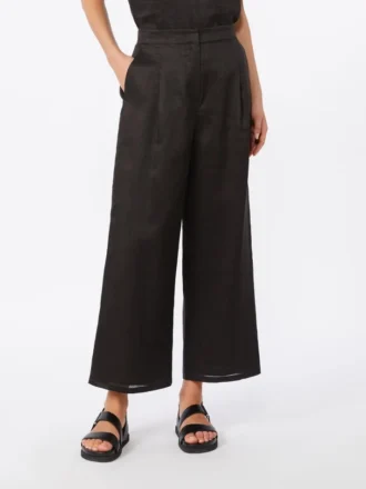 Pantalones cortos de lona de ramio, negros