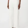 Pantalones de 5 bolsillos de algodón y lino, blancos Pantalones de 5 bolsillos de algodón y lino, blancos