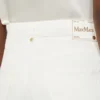 Pantalones de 5 bolsillos de algodón y lino, blancos Pantalones de 5 bolsillos de algodón y lino, blancos