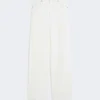 Pantalones de 5 bolsillos de algodón y lino, blancos Pantalones de 5 bolsillos de algodón y lino, blancos