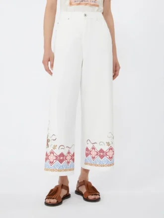 Pantalones de algodón, blancos