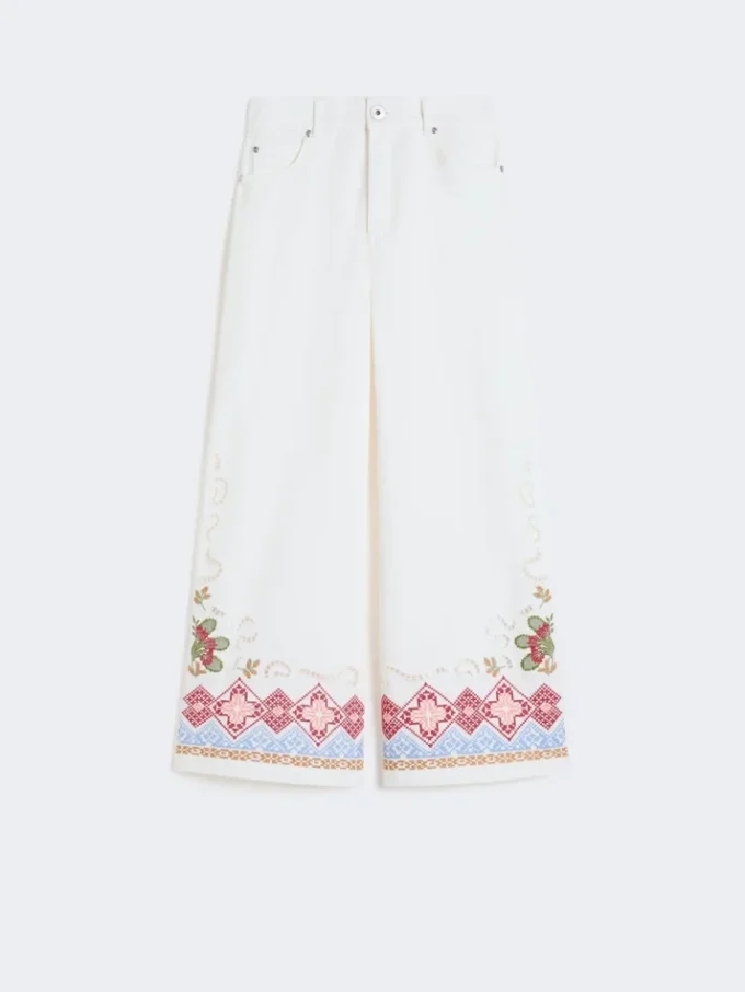 Pantalones de algodón, blancos
