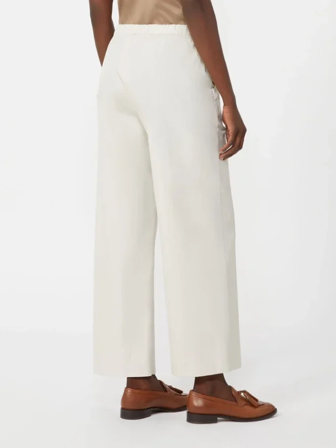 Pantalones de algodón con cordón, color hielo Pantalones de algodón con cordón, color hielo