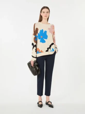Pantalones de algodón elástico, azul marino