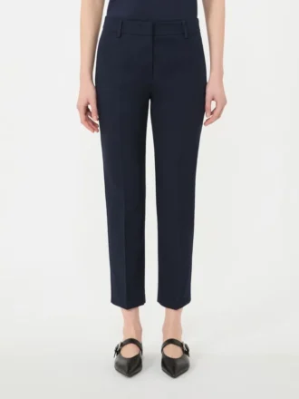 Pantalones de algodón elástico, azul marino