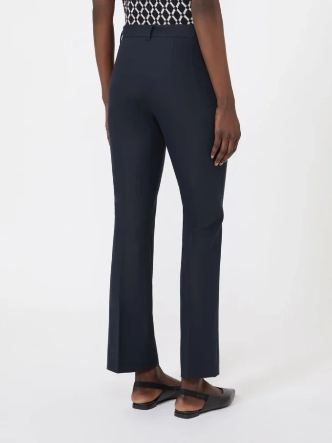 Pantalones de algodón elástico y viscosa, azul ultramar Pantalones de algodón elástico y viscosa, azul ultramar