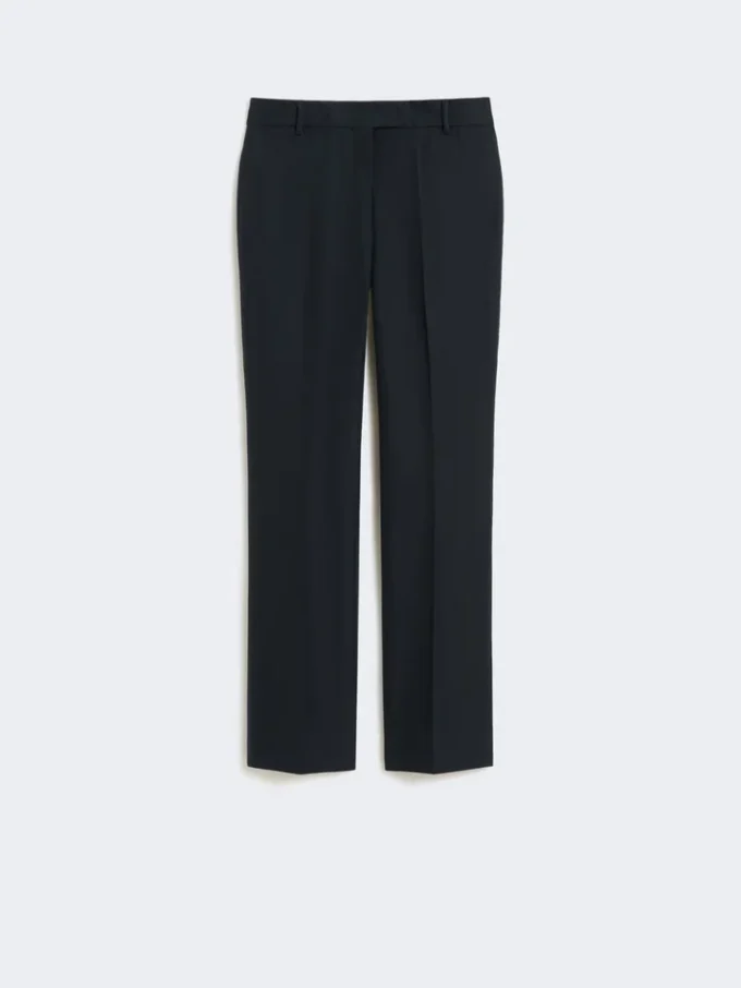 Pantalones de algodón elástico y viscosa, azul ultramar Pantalones de algodón elástico y viscosa, azul ultramar