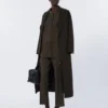 Chaqueta de ante con pespuntes, verde Chaqueta de ante con pespuntes, verde