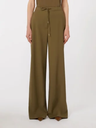 Pantalones de chándal de lana, color caqui