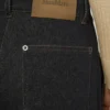 Pantalones de cinco bolsillos de jersey con efecto denim, azul ultramar Pantalones de cinco bolsillos de jersey con efecto denim, azul ultramar