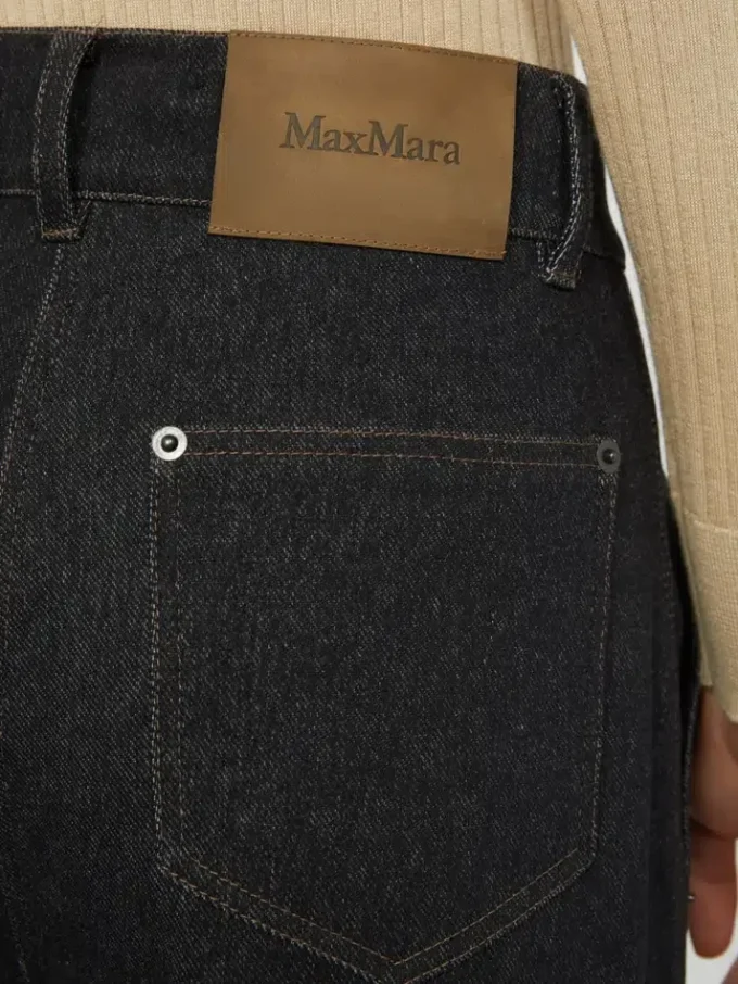 Pantalones de cinco bolsillos de jersey con efecto denim, azul ultramar Pantalones de cinco bolsillos de jersey con efecto denim, azul ultramar