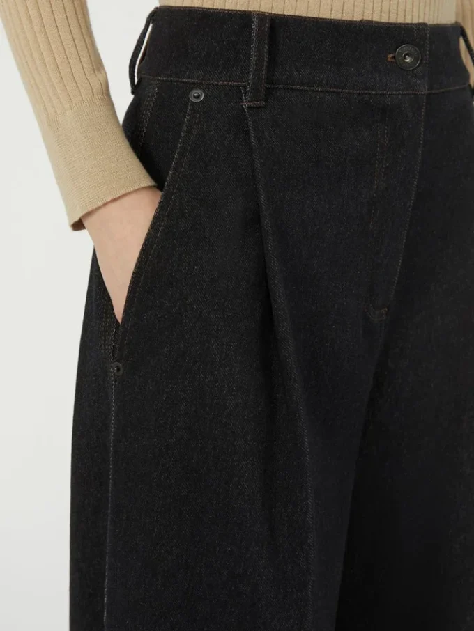 Pantalones de cinco bolsillos de jersey con efecto denim, azul ultramar Pantalones de cinco bolsillos de jersey con efecto denim, azul ultramar