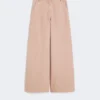Pantalones de corte ancho de lona de algodón, rosa Pantalones de corte ancho de lona de algodón, rosa