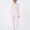 Pantalones de corte zanahoria de cady, rosa