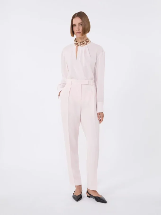 Pantalones de corte zanahoria de cady, rosa