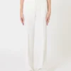 Pantalones de crepé de lana, blancos