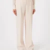 Pantalones de crepé de lana, rosa