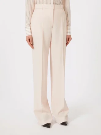 Pantalones de crepé de lana, rosa
