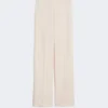Pantalones de crepé de lana, rosa