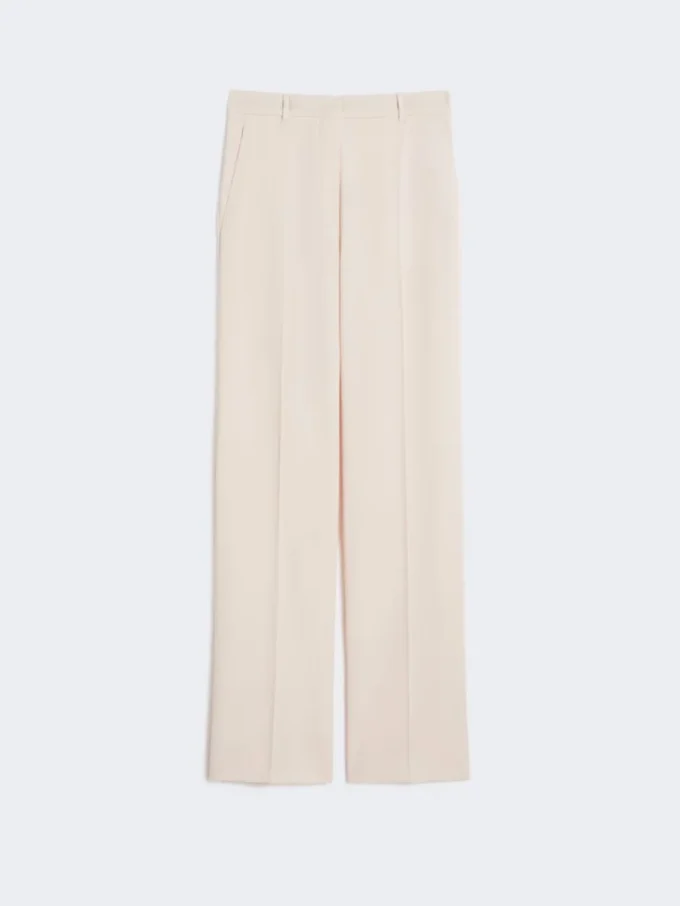 Pantalones de crepé de lana, rosa