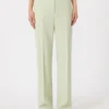 Pantalones de crepé de lana, verde Pantalones de crepé de lana, verde