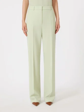 Pantalones de crepé de lana, verde