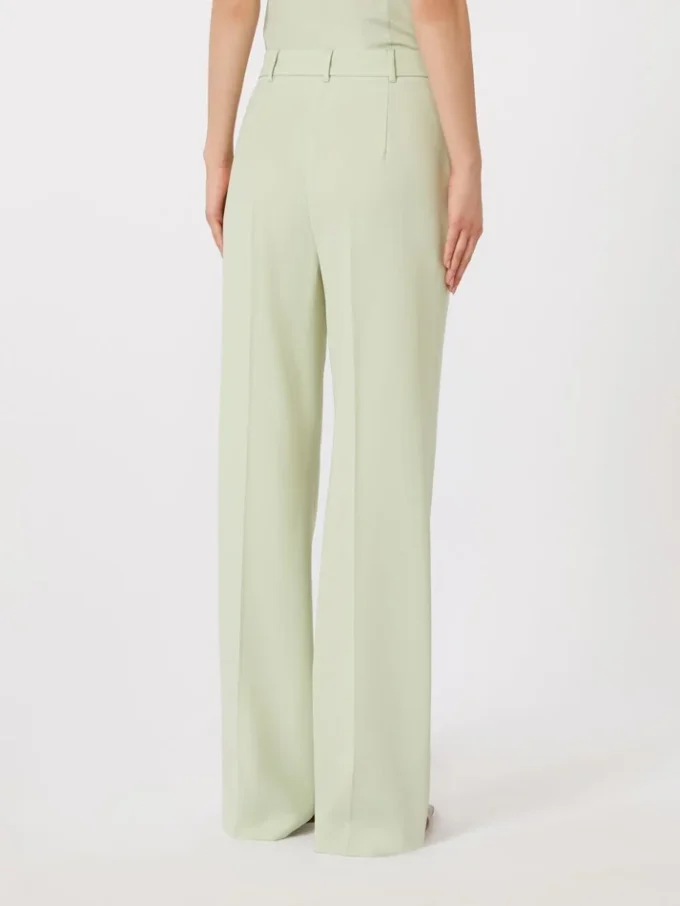 Pantalones de crepé de lana, verde Pantalones de crepé de lana, verde