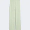 Pantalones de crepé de lana, verde Pantalones de crepé de lana, verde