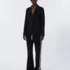 Pantalones de jersey de algodón, negros