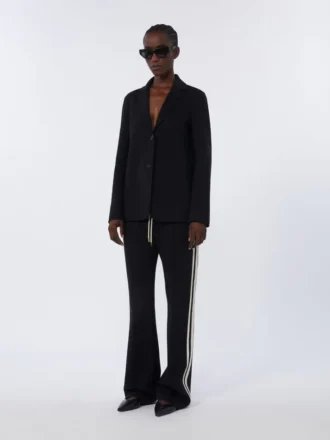 Pantalones de jersey de algodón, negros