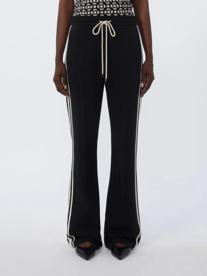 Pantalones de jersey de algodón, negros