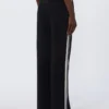 Pantalones de jersey de algodón, negros