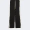 Pantalones de jersey de algodón, negros