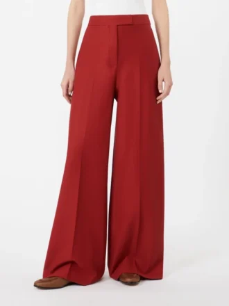 Pantalones de jersey de gabardina de algodón, rojo