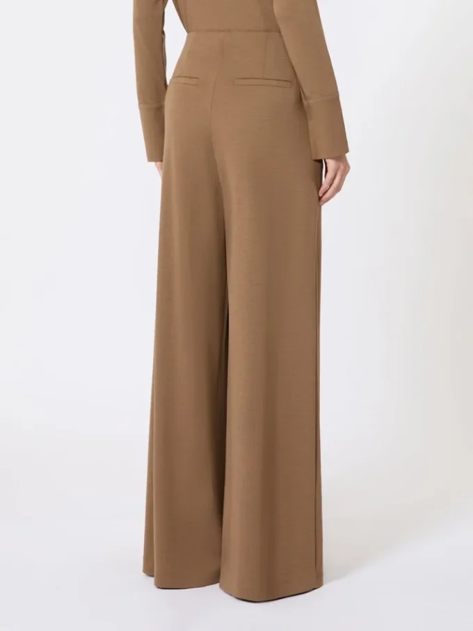 Pantalones de jersey de lana, color tabaco Pantalones de jersey de lana, color tabaco